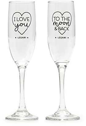 Legami - 2er Set Champagnerflöten, Weingläser, 150 ml