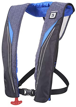 BLUESTORM Cirrus26 Inflatable PFD Life Jackets for Adults | US Coast Guard Approved Automatic Life Vest w/Manual Override Convertibility (Deep Blue)