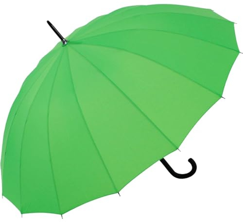 iX-brella Long – Paraguas de alta calidad 16 piezas con automático resistente a las tormentas, verde neón, 100 cm, Paraguas automático