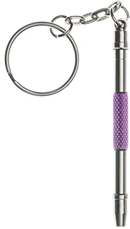 Sports World Vision Rostfritt Stål Nyckelring Precision Skruvmejsel Set | 5-i-1 Mini Litet Skruvmejsel Set för Glasögon, Ring Dörrklocka, Klockor & Smycken Reparation - Lila