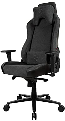 Arozzi Vernazza Gaming Stuhl Soft Fabric Dunkelgrau | ergonomisch, höhenverstellbar, großzügiger Sitz, Stützkissen, schwedisches Design, Homeoffice