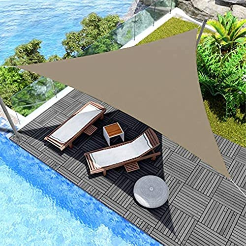 Tenda a Vela Triangolare 2x2x2m Antivento Impermeabile Protezione Raggi UV Vela Ombreggiante Tenda Parasole con Kit di Fissaggio per Giardino terrazza Campeggio, Tortora