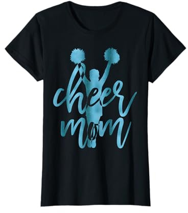 Cheer Mom Cheerleading-Shirt, Blaugrün T-Shirt