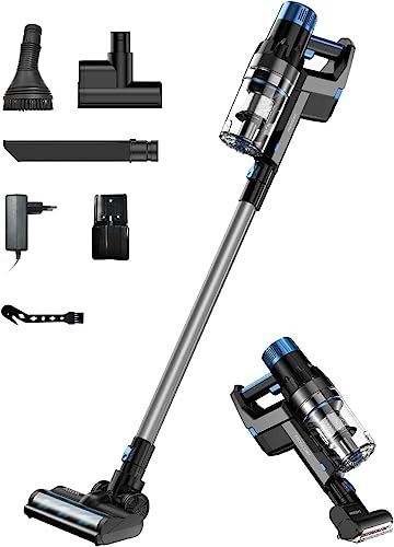 Proscenic Aspirateur Balai sans Fil P11 Smart, Aspirateur sans Fil Puissante 30KPA, 60 Min d'Autonomie, Écran Tactile, Aspirateur Balai Idéal pour Le Tapis, Sol Dur, Poils d'animaux