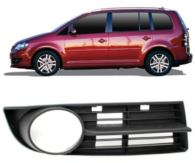 DM Autoteile 101050 Nebelscheinwerfer Gitter Blende vorne rechts kompatibel für VW Touran 1T1 1T2 Bj. 2003-2006