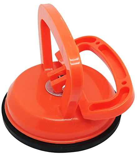 1pcs 4.6inch Orange Glass Suction Cup,Heavy Duty Plastic Vacuum Plate Puller Handle,Dent Repair Tool For Car Dent Repair, Glass, Tablet, Tile, Window Handle, Mirror, Lift And Object Movement