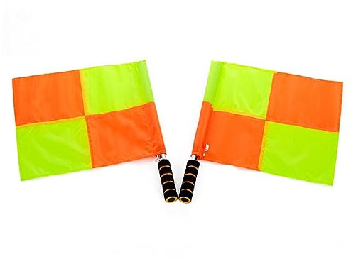 4 Stück Kommandierende Schiedsrichterfahne Handzeichen Fahnenschwingende Fahne Rote Flagge Laufende Flagge Wehende Fahne Offizielle Spielflagge Sportspiel-flagge Eckfahne Fußball