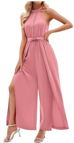 Jumpsuit Damen Elegant Festlich Damen Latzhose Sommer Jumpsuit Gefütterte Arbeitshose Träger Jumpsuit Overall Hosenanzug Damen Festlich Elegant Playsuit Romper