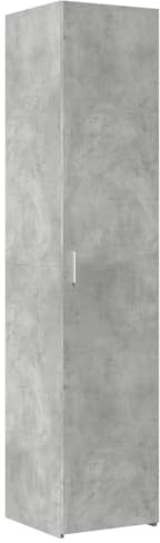 vidaXL Highboard grigio cemento 40 x 42,5 x 185 cm - legno ingegnerizzato / armadio / stoccaggio / mobili per soggiorno camera da letto
