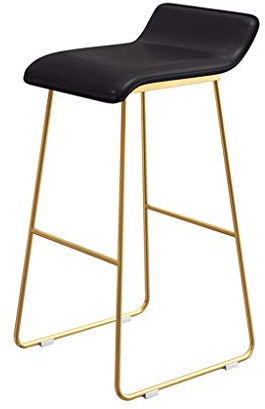 ZLQRTUD Barsool Hochstühle, modernes Möbeldesign – Bar in Thekenhöhe, niedrige Rückenlehne, Metallfuß – Sitz aus Kunstleder, A, 75 cm