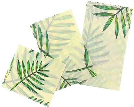 OKUMEYR 3pcs Beeswax Food Wraps Wrapping Paper for Food Candy French Fries Beeswax Wraps for Kitchen Bakery and Cafe