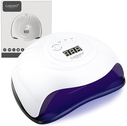 GASHIO® Lampada UV per unghie in gel – lampada UV LED – lampada per unghie in gel – lampada LED – lampada per unghie – lampada per unghie LED – lampada per unghie con timer e sensore – asciuga unghie