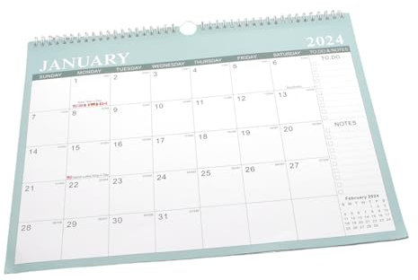 SHOWERORO Wandkalender Monatskalender Notizkalender Bürokalender Raumkalender Tageskalender Stabiler Hängekalender Für Täglichen Gebrauch