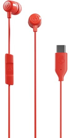 Skullcandy Jib USB-C Wired Earbuds with Noise Isolating Fit - Plasma | Wired Connection, In-Ear Fit, In-Line Microphone Call and Track Control for iPhone Android, Custom Fit with Ear Gel Sizes