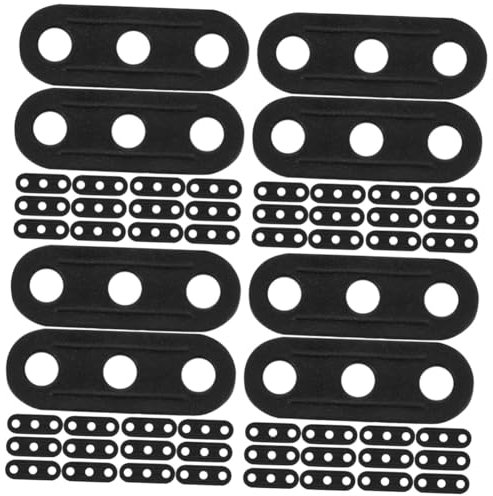 Yardwe 4 Sätze Kunstsoffplatte Zeltspanner Zeltseilbefestigungslösung Zeltschnur Leichtes Zeltseil Zelt Licht Seil Leuchtende Spanner Windfester Seilspanner Plastik Black 50 Stück * 4