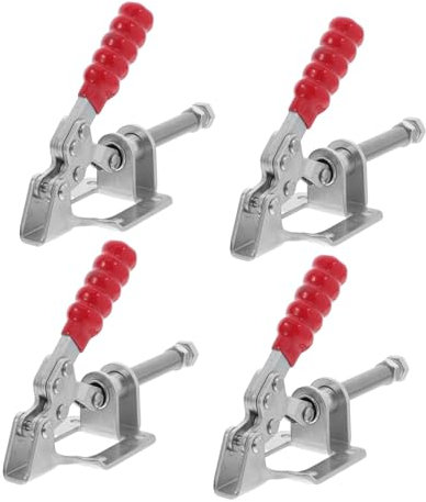 TOBBOMEY 4 Piezas Abrazaderas De Palanca Resistentes De Liberación Rápida De Empuje y Tracción Para Proyectos De Bricolaje Uso Talleres Abrazadera De Palanca Pesada