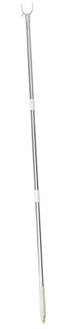 Acier Inoxydable Tringle à Vêtements 131cm Multifonction | Raccordement D’un Poteau à Linge, Prise Confortable et Réglable, pour Cadres et Armoires, Blanc Couleur Aléatoire