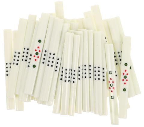 Juego de Accesorios para Apuestas de Mahjong 44 Piezas de Plástico Negro