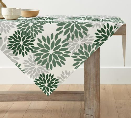 Artoid Mode Floreale Foresta Verde Dalie Autunno Biancheria Da Tavola Caso Stagionale Cucina Decorazione Tavolo Casa Casa Vacanza Decorazione Festa 85x85 cm
