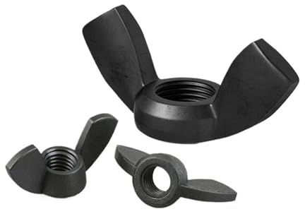 M3 ~ M12 Schwarze Nylon-Flügelmutter, handfest, Flügelmutter(M3-30PCS)