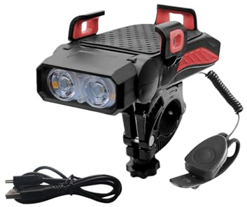 bergxperten pikfein RadGenie Smart 4-in-1: Die Innovative Fahrrad Handyhalterung Wasserdichter Handyhalterung für Fahrrad mit LED - Lichtern, Smartphone - Halterung und 360° Verstellbarkeit
