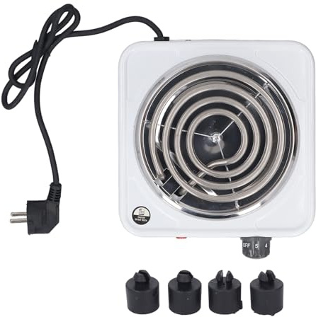 Encimera de Aluminio de Aluminio encimera de Aluminio, Placa Caliente eléctrica de 1500 vatios, Placa Caliente de Temperatura Ajustable, Luces indicadoras de energía, fácil de