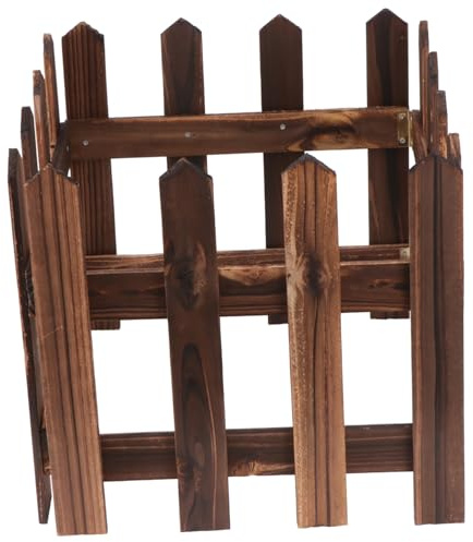 BESPORTBLE Staccionata in Legno Carbonizzato Miniatura per Decorazioni Natalizie Recinzione Protettiva per e per Natale Feste e Allestimenti Esterni