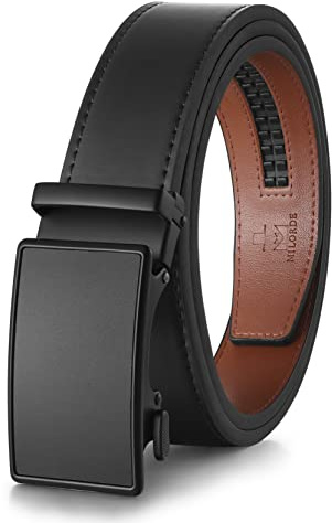 Milorde Mens Belt Leather Ratchet Belt - Customizable Fit, Effortless Style (35mm)