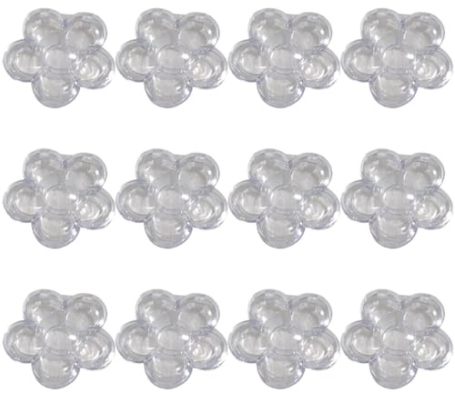 MAGICLULU Coffret à Lèvres en Plastique 12pcs Forme Fleur, Organisateur de Rouge à Lèvres Facile à Nettoyer, Rangement Maquillage pour Ombre à Paupières et Blush