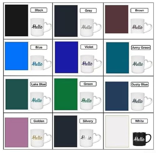 Shophubio Fasermarkierungsfolie, Gravur-Transferpapier für Glas, Wasserschiebe-Aufkleberpapier für Metall, permanente Bastel-Markierungsfolie, DIY-Gravur (12 Stück)