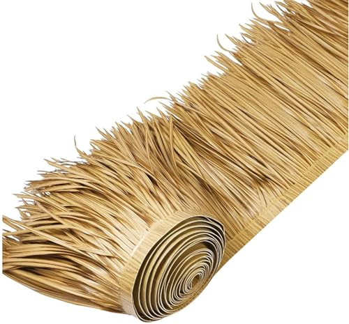 Pannelli da parete in paglia di palma naturale, facili da installare per decorazioni tropicali in bar e giardini