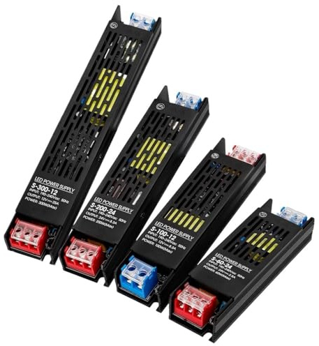 Transformadores de iluminación LED de 60 W, 100 W, 200 W, 300 W, 400 W y 500 W, adaptador de CA de 190-240 V for tiras de luces LED de 12 V/24 V CC.(24V,200W)