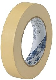 3M Scotch 2307 Crepe Paper Masking Tape, 200 Degree F Performance Temperature, 23 lbs/in Tensile Strength, 60 yds Length x 1-1/2 Width, Natural (Case of 24)