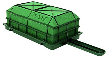 mosy Gesteckunterlage, groß, 21x12x8 cm, Blumengesteck, Blumen, Halter m. Griff, Beerdigung, Grabgesteck