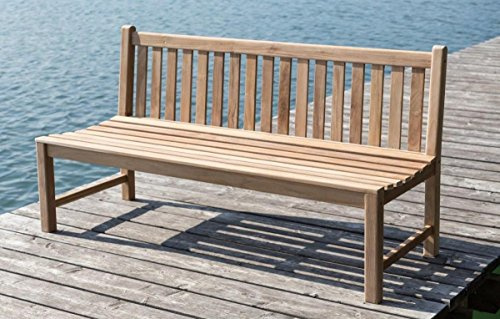 LINDER Stabile Bank Gartenbank Picadelly 180 cm in Premium Teak ohne Armlehne