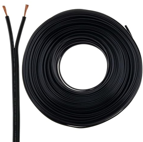 Lautsprecherkabel schwarz 2X 0,50mm² 50M Ring