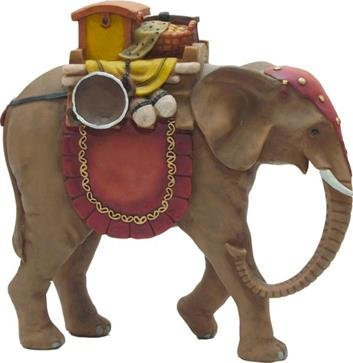 Krippenfiguren Elefant Höhe 12cm, geeignet für 13cm Figuren, handbemalen