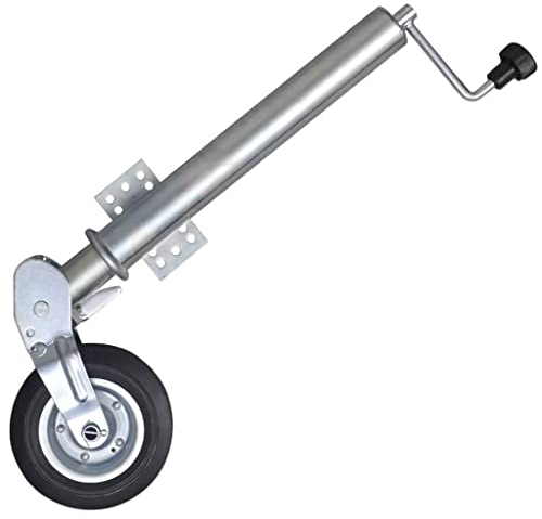 vidaXL Roue de Cric de Remorque Robuste, Accessoires pour Remorque de Véhicule, Remplacement pour Remorque de Voiture Camping-Car, 60 mm