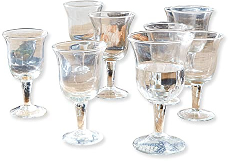 LOBERON Antrim Lot de 12 verres - Six petits verres et six grands verres - Forme de tulipe classique, transparent