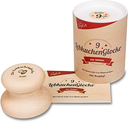 Lebkuchenglocke | Das Original | Lebkuchenformer aus Ahornholz | 9 cm Ø | Lebkuchenform für perfekte Lebkuchen und vielfältige Backwaren im Handumdrehen | Lebkuchenmühle
