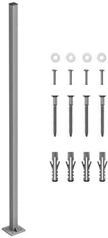 SONGMICS Standpfosten für Markisenkasten, Haltestange