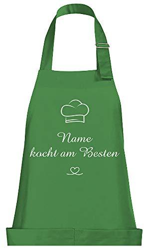 Schnoschi Küchenschürze mit Wunschnamen bestickt – viele Motive und Farben