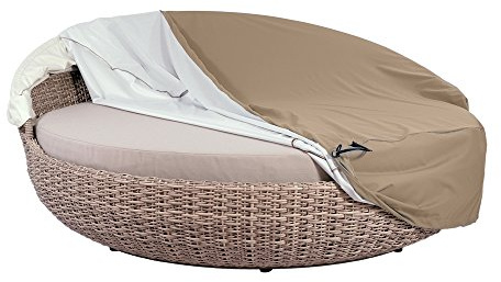 Strandkorbwerk Atmungsaktive Schutzhülle für die Atlantic Lounge ProtecTeak (Beige)