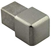 Quadrat Edelstahlschiene Fliesenprofil Fliesenschiene Edelstahl V2A L250cm 10mm Ausseneck gebürstet