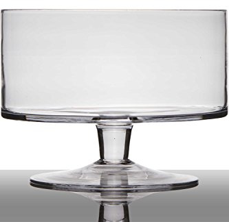 innaGLAS Coupe à Fruits Corie, Cylindre - Ronde, Transparent, 18cm, Ø 24cm | sur Socle - Corbeille à Fruits - Coupelle Dessert