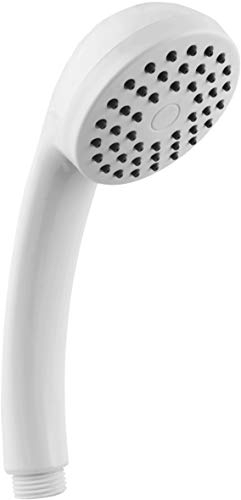 Cornat Handbrause Abbadia - 67,5 mm Kopfdurchmesser - weiß - 1 Strahlart - Anti-Kalk & Wasserspareinsatz / Brausekopf für Dusche & Badewanne / ECO-Duschbrause / TB3004
