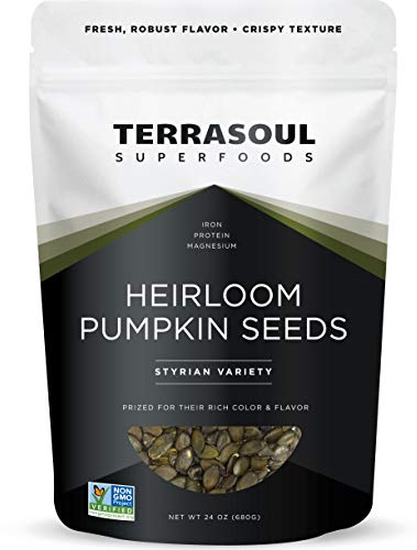 Terrasoul Superfoods Organic Heirloom Pumpkin Seeds, 1.5 Lbs - Sourced from Europe, Keto, Raw, Unsalted