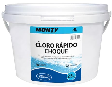 LOLAhome Cloro de Choque para acción rápida granulado de 2, 5 kg | Control y desinfección del agua.
