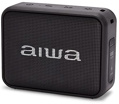Aiwa BS-200BK: Altavoz Inalámbrico Portátil Bluetooth, True Wireless Stereo, Impermeable, Color Negro