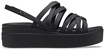 Crocs Brooklyn låga kilsandaler för kvinnor, Svart, 37/38 EU
